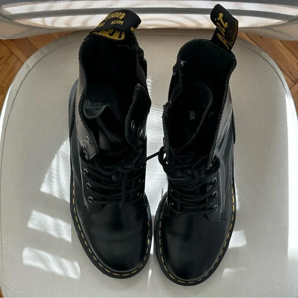 Dr. Martens Jadon Polished Black Boots - Picture 3 of 6